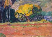 Paul Gauguin At the Foot of a Mountain oil painting reproduction